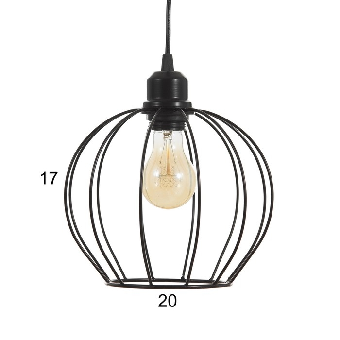 Светильник Светильник "Амадео" 1х40Вт Е27 черный 21х21х70см