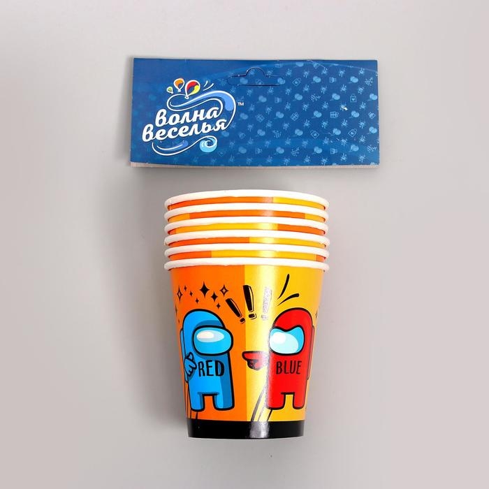 Стакан бумажный «Игра среди нас», набор 6 шт., 250 мл Стакан бумажный «Игра среди нас», набор 6 шт., 250 мл