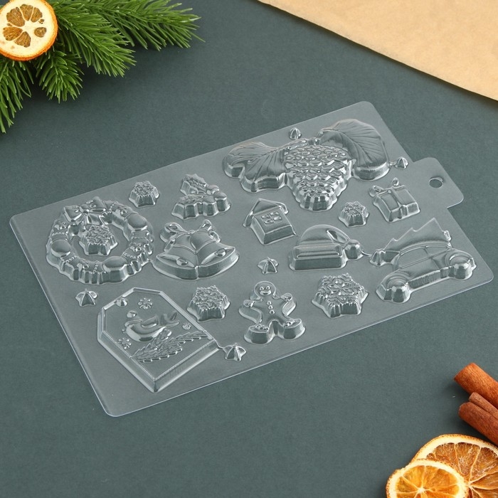 Новый год. Форма для шоколада &laquo;Новогодние традиции&raquo;, 21 х 14 см