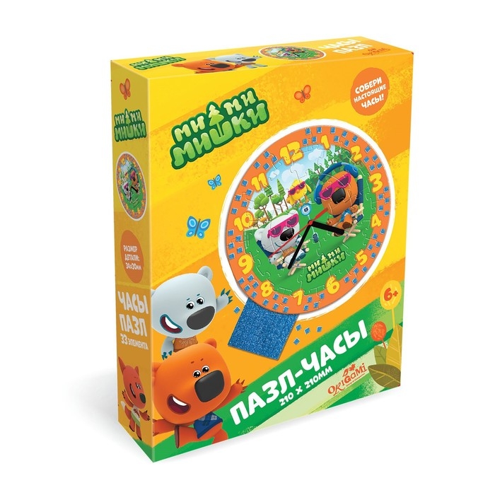Пазл-часы «Ми-ми-мишки», 33 элемента Пазл-часы «Ми-ми-мишки», 33 элемента