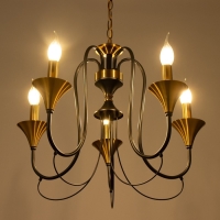 Люстра "Элимин" 5хЕ14 40Вт черно-золотой 56х75х56 см BayerLux