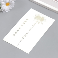 Татуировка на тело синяя "Цветок и иероглифы" 18х11 см Татуировка на тело синяя "Цветок и иероглифы" 18х11 см