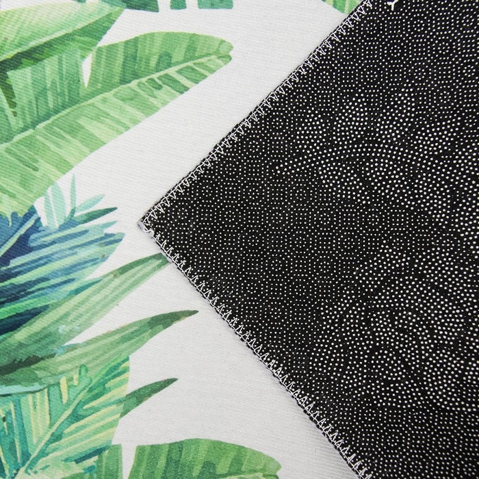 Коврик для дома Доляна «Тропики», 50×80 см, цвет зелёный, форма МИКС Коврик для дома Доляна «Тропики», 50×80 см, цвет зелёный, форма МИКС