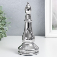 Сувенир керамика "Шахматная фигура. Слон" серебро 20х8х8 см Сувенир керамика "Шахматная фигура. Слон" серебро 20х8х8 см