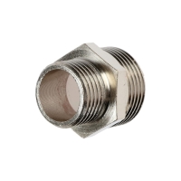 Ниппель переходной ZEIN, 3/4" х 1/2", наружная резьба, никелированная латунь, фасовка 5 шт. Ниппель переходной ZEIN, 3/4" х 1/2", наружная резьба, никелированная латунь, фасовка 5 шт.