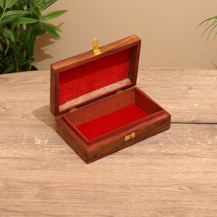 Шкатулка Шкатулка "Листики" дерево 20х13х6 см