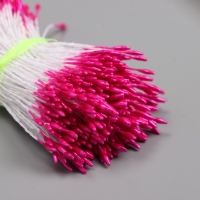 Тычинки для искусственных цветов глянец "Рисинки" фуксия набор 360 шт длина 6 см Тычинки для искусственных цветов глянец "Рисинки" фуксия набор 360 шт длина 6 см