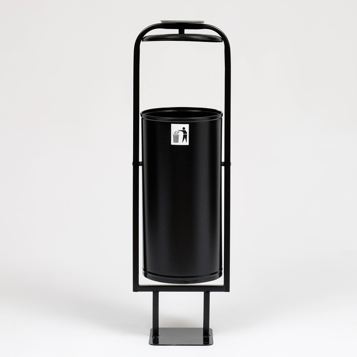 Урна уличная &laquo;Сатурн&raquo; 28 л, 104 х 31 х 26,5 см, черная, бак 0,6 мм