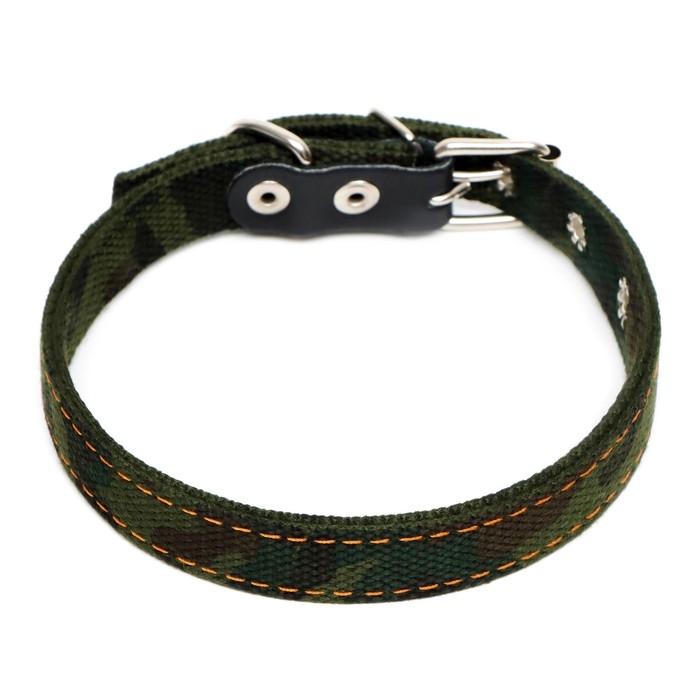 Ошейник брезентовый двухслойный Ошейник брезентовый двухслойный "Камуфляж", 50 х 2 см, ОШ 25-35 см