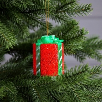 Светодиодная фигура &laquo;Подарок красный&raquo; 7.5 см, пластик, батарейки AG13х3 (в комплекте), свечение мульти (RGB)