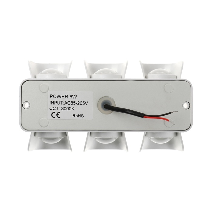 Светильник фасадный &laquo;Элегант&raquo;, FSD-042, 6 Вт, 3000К, 3 луча, IP65, 220 В, пластик, белый