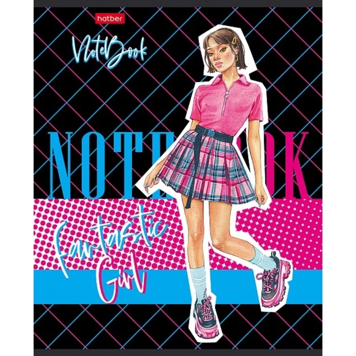 Тетрадь 60 листов в клетку, Zoomer-girl, обложка мелованный картон, блок офсет 65г/м2, 5 видов, МИКС Тетрадь 60 листов в клетку, Zoomer-girl, обложка мелованный картон, блок офсет 65г/м2, 5 видов, МИКС