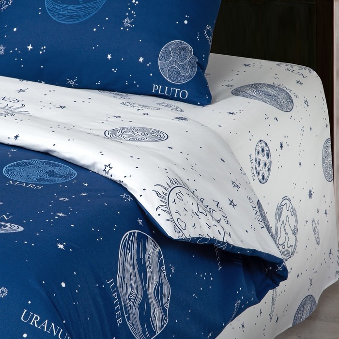 Постельное бельё евро &laquo;Гравитация&raquo; 200х215см, 220х240см, 70х70см 2шт