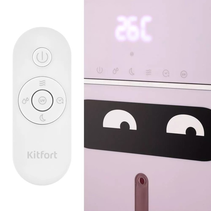 Увлажнитель воздуха Kitfort КТ-2881, ультразвуковой, 53 Вт, 10 л, 60 м2, сиреневый Увлажнитель воздуха Kitfort КТ-2881, ультразвуковой, 53 Вт, 10 л, 60 м2, сиреневый