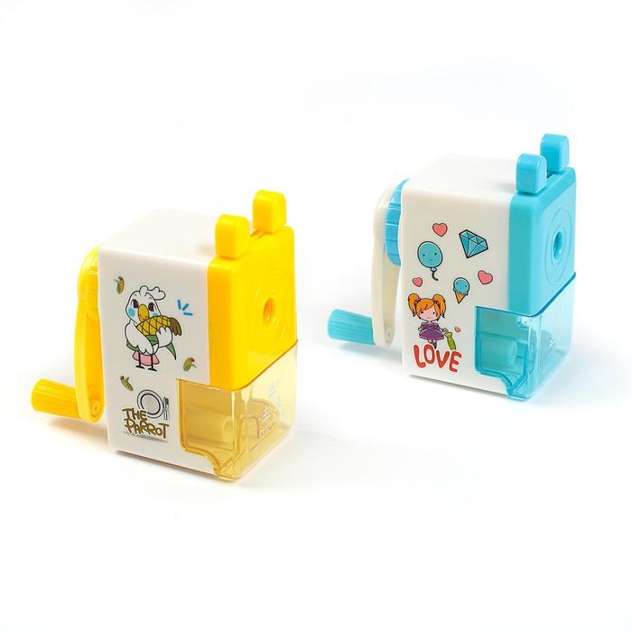 Точилка механическая с контейнером Точилка механическая с контейнером "Классика", МИКС