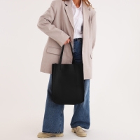 Сумка-шопер женская без застёжки, цвет чёрный Сумка-шопер женская без застёжки, цвет чёрный