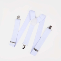 Подтяжки взрослые, ширина 3.5 см, цвет белый Подтяжки взрослые, ширина 3.5 см, цвет белый