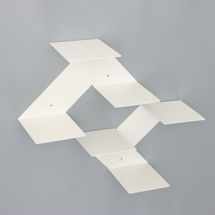 Вешалка-полка "Итальянская", 2 шт, белая, толщина металла 2 мм, 39 х 16 х 25 см