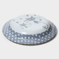 Тарелка глубокая стеклянная Доляна «Котики», 450 мл, d=18,8 см Тарелка глубокая стеклянная Доляна «Котики», 450 мл, d=18,8 см