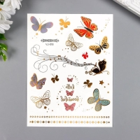 Татуировка на тело цветная с золотом "Бабочки, феи, браслеты" МИКС 16х12 см Татуировка на тело цветная с золотом "Бабочки, феи, браслеты" МИКС 16х12 см