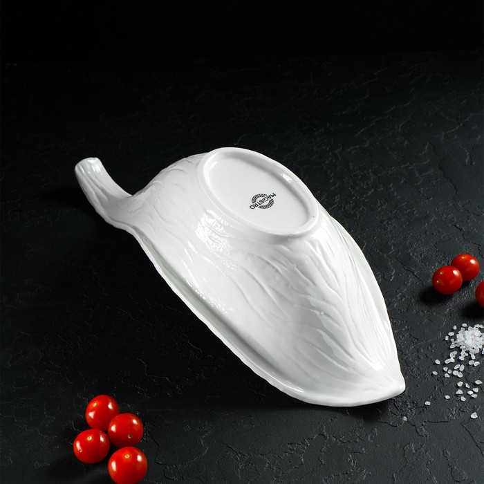 Салатник фарфоровый Magistro &laquo;Бланш&raquo;, 38&times;15,5 см, цвет белый