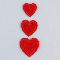 Термонаклейки на одежду &laquo;Сердца&raquo;, 3 шт.