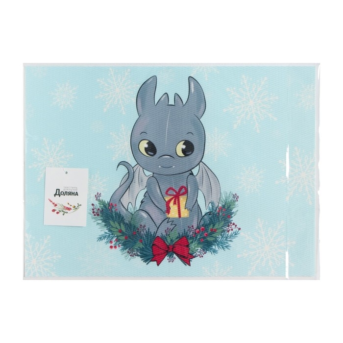 Салфетка новогодняя на стол Доляна &laquo;Подарочек&raquo;, 40х29см
