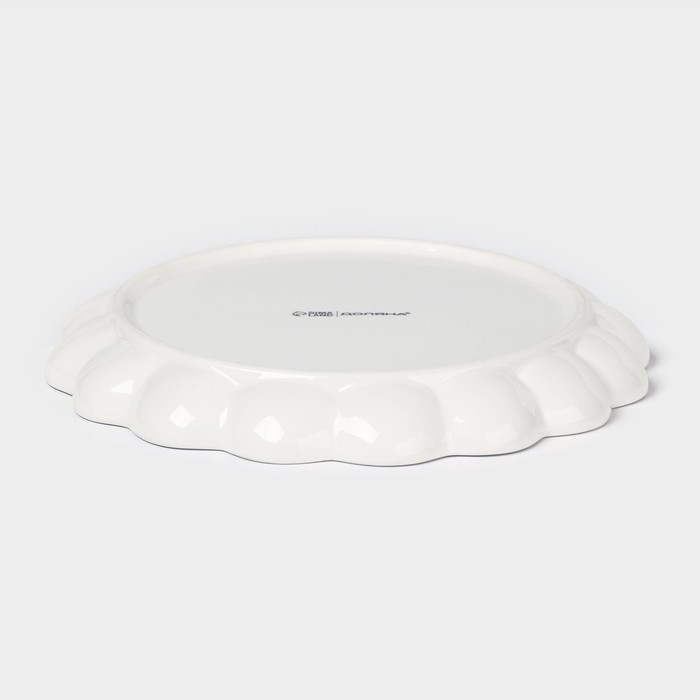 Тарелка новогодняя Доляна &laquo;Волшебная сказка&raquo;, d=20,5 см, керамика, цвет белый