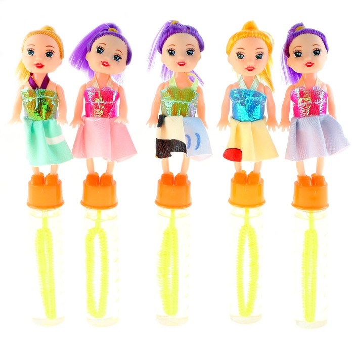 Мыльные пузыри &laquo;Кукла&raquo;, светлая, 2,5 &times; 2,5 &times; 19,5 см