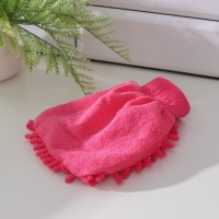 Варежка для уборки Доляна &laquo;Букли&raquo;, микрофибра односторонняя, 15&times;20 см, цвет МИКС