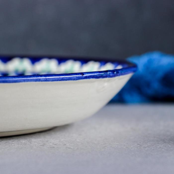 Ляган Риштанская Керамика Ляган Риштанская Керамика "Узоры", 25 см, синий