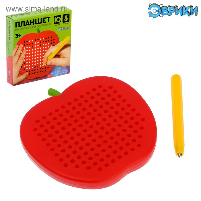 Планшет обучающий «Магнитное яблоко», маленький, 142 шарика, 5 карточек, цвет красный Планшет обучающий «Магнитное яблоко», маленький, 142 шарика, 5 карточек, цвет красный