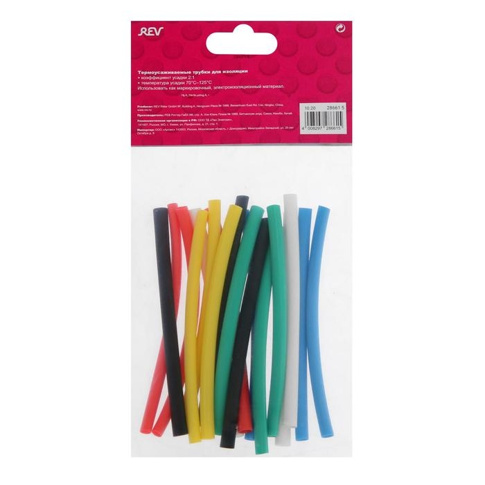 Термоусаживаемая трубка Duwi, 4/2 мм, набор, 18 шт. Термоусаживаемая трубка Duwi, 4/2 мм, набор, 18 шт.