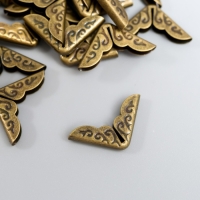 Защитный уголок для альбома металл "Завитки" набор 50 шт бронза 1,4х1,4 см Защитный уголок для альбома металл "Завитки" набор 50 шт бронза 1,4х1,4 см