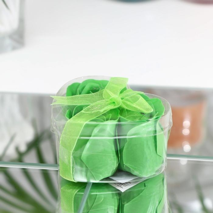 Мыльные розочки, зелёные, набор 3 шт. Мыльные розочки, зелёные, набор 3 шт.