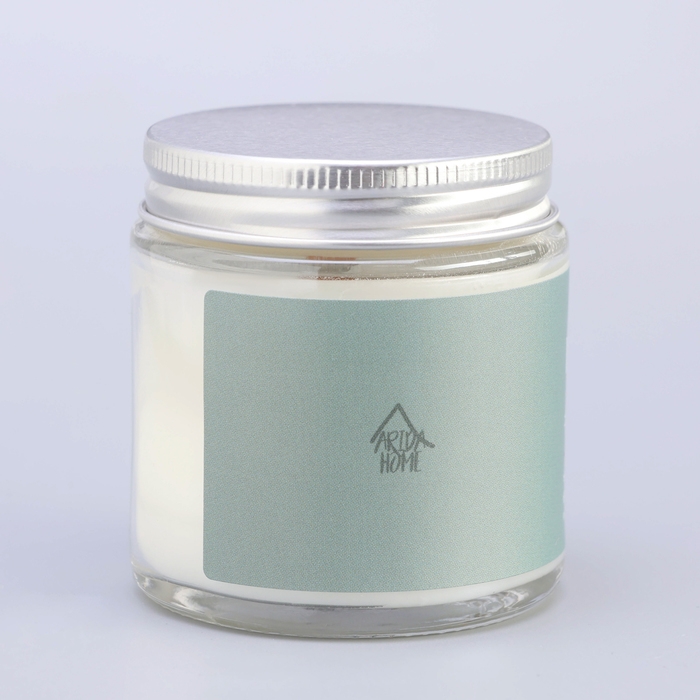 Свеча ароматическая Свеча ароматическая "Hygge" #19 Бобы тонка и цветок апельсина, соевый воск, в банке, 90 г