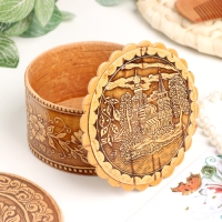 Шкатулка "Деревянная церковь" , 80 х 40 мм, береста Шкатулка "Деревянная церковь" , 80 х 40 мм, береста