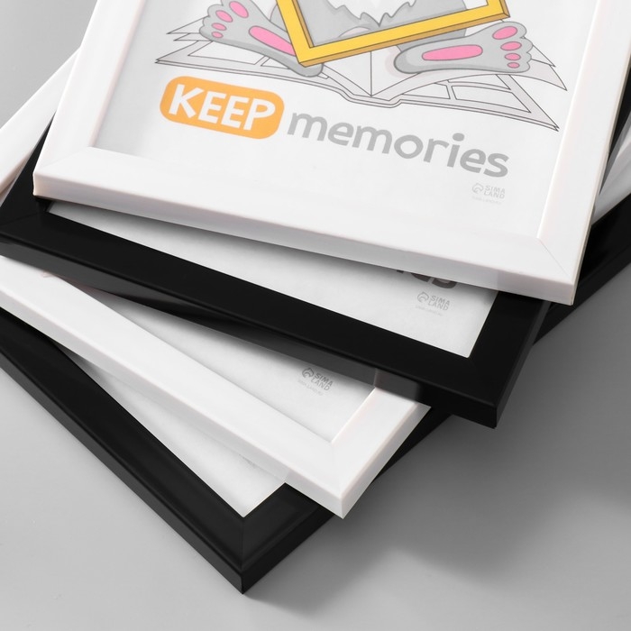 Набор рамок Набор рамок "Формат" 15х21 см, 4 шт. цвет чёрный/белый