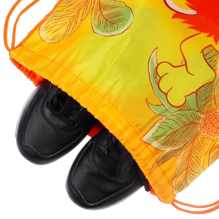 Мешок для обуви 420 х 350 мм, Союзмультфильм Львенок и Черепаха (мягкий полиэстер, плотность 210D)