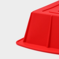 Форма для выпечки Доляна &laquo;Хлеб&raquo;, силикон, 25,5&times;13&times;5 см, внут.размер 20,5&times;11 см, цвет красный