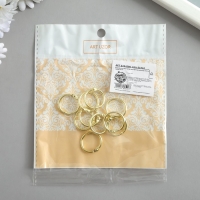 Кольца для творчества (для фотоальбомов) "Золото" внутр. d= 1,5 см внешн. d=2 см набор 10 шт Кольца для творчества (для фотоальбомов) "Золото" внутр. d= 1,5 см внешн. d=2 см набор 10 шт