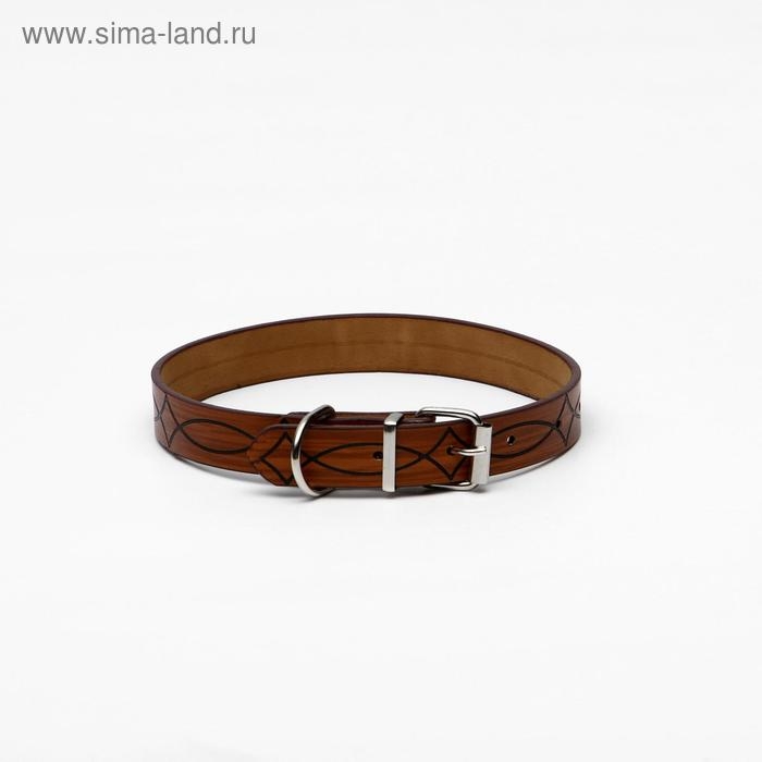 Ошейник с основой из термопластичной резины, тисненый, 48 х 2 см, микс цветов Ошейник с основой из термопластичной резины, тисненый, 48 х 2 см, микс цветов