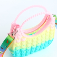 Сумка детская для девочки на молнии &laquo;Выбражулька&raquo;, pop it, цвет розовый/жёлтый/бирюзовый