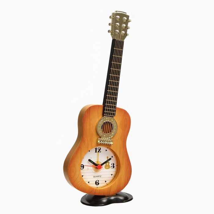 Часы настольные будильник Часы настольные будильник "Гитара", циферблат d-5.5 см, 21.5 х 8.5 см