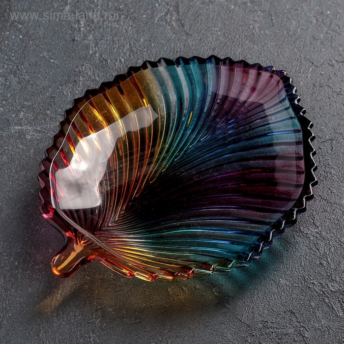 Блюдо стеклянное сервировочное «Жар птица», фигурное, 20,5×16,5 см Блюдо стеклянное сервировочное «Жар птица», фигурное, 20,5×16,5 см