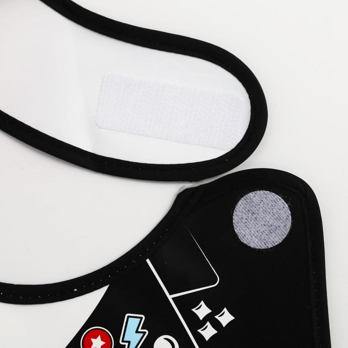 Нагрудник для кормления «Rock star» непромокаемый на липучке, с карманом Нагрудник для кормления «Rock star» непромокаемый на липучке, с карманом