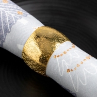 Набор новогодних салфеток &laquo;Let it snow&raquo; с декоративными кольцами, 40х40 см - 4 шт, хлопок, саржа