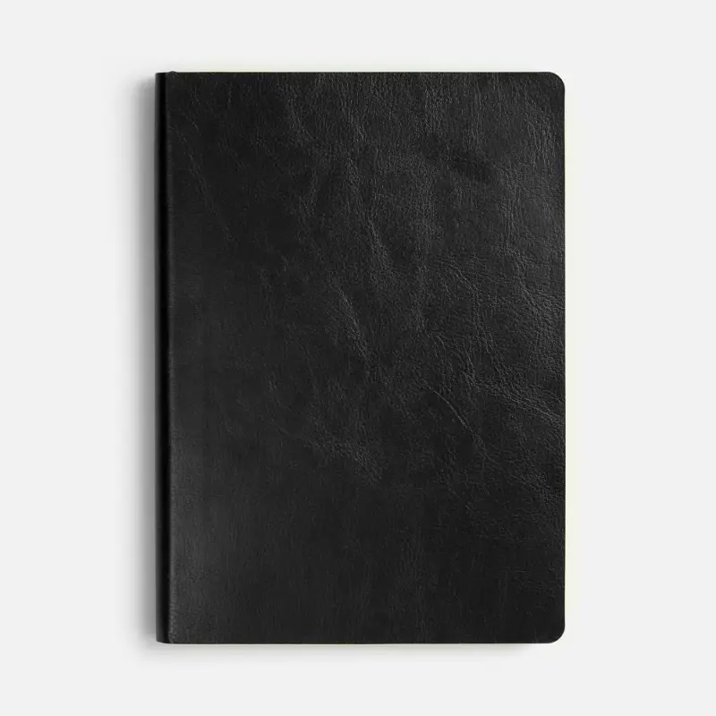 Ежедневник Doppio, недатированный, черный с желтым