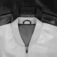 Бомбер из искусственной кожи Univer, черный, размер M/L Бомбер из искусственной кожи Univer, черный, размер M/L