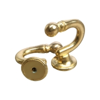 Крючок для штор KS003, однорожковый, цвет золото Крючок для штор KS003, однорожковый, цвет золото